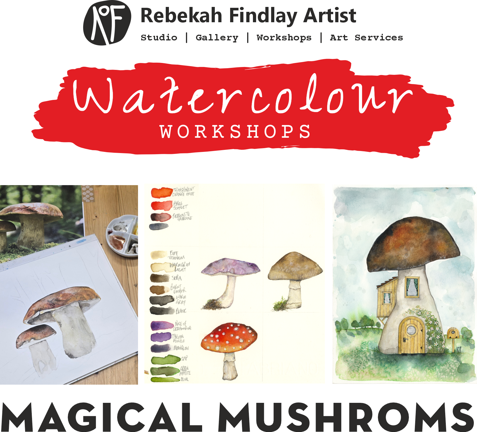 Watercolour Workshop – Magical Mushrooms