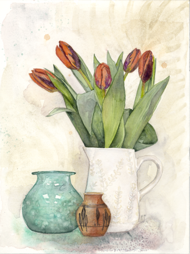 Watercolour Tulips 1
