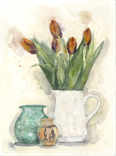 Watercolour Tulips 2